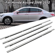 A set4เส้น คิ้วรีดน้ำประตู Honda ACCORD G8 แอคคอร์ด 2008-20012 คิ้วรีดน้ำยางรีดนำ้ขอบกระจก Chrome