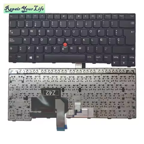 Spanish Keyboard for Lenovo Thinkpad E470 E470c E475 20H4 20H1 20H2 Laptop, FRU 01AX050 01AX090 01AX