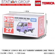 TOMICA TOMICA TOMICA TOMICA TOMICA TOMICA 228431 REG 27 SUBARU SAMBAR CAKE TRUCK PURPLE 24 - DIECAST