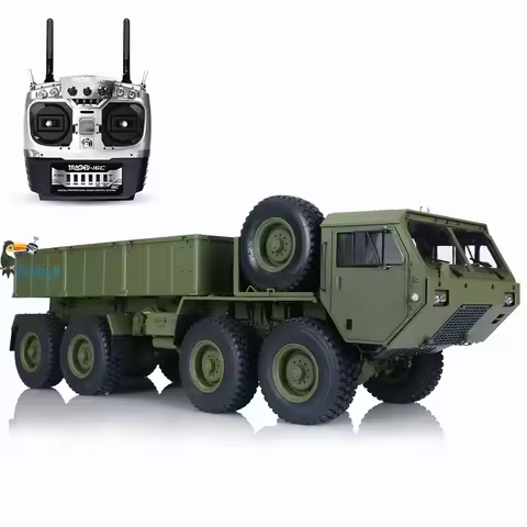 HG 1/12 RC US Military Truck RC Crawler Metal 8x8 Chasis Model 2.4G Radio Servo Motor P801 Remote Co