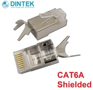 Dintek PowerMax CAT6A Shielded FTP Solid RJ45 Modular Plug - Cat6a Modular Plug - Cat 6a RJ45 Connec
