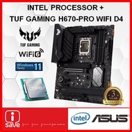 ASUS TUF GAMING H670-PRO WIFI D4 H670 DDR4 LGA1700 Motherboard + Intel 12TH GEN CORE I3 / I5 / I7 / 