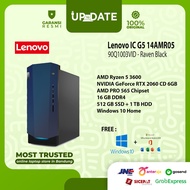 Lenovo IC G5 14AMR05 AMD Ryzen 5 3600 16GB 512GB+1TB HDD RTX2060 CD 6GB W10 OHS 2019 3VID