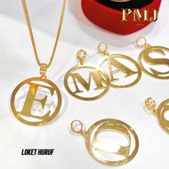 【Perai Mega Jewellery】Loket Emas 916 Huruf Budget Pendant Gold 916 Alphabet Tulen Bajet Wanita Ranta