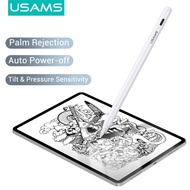USAMS New iPad Pencil Stylus Pen With Palm Rejection Active Touch Screen Capacitive stylus pen Tilt-sensitive  For IOS 12.2 iPad 2018/2019/2020 iPad mini/ iPad Air/iPad Pro 11 /12.9