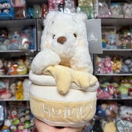 日版 Disney Winnie The Pooh 小熊維尼 白色公仔 & 蜜糖樽 大Size公仔擺設 (可拆開)