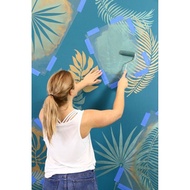 Tropical leaf motif mural picture print