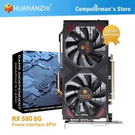 ✡ HUANZHI RX 580 8G 16G 2048Sp - Graphics Cards 256Bit Gddr5 Hdmi-Compatible GPU Rx580 8Gb Vide