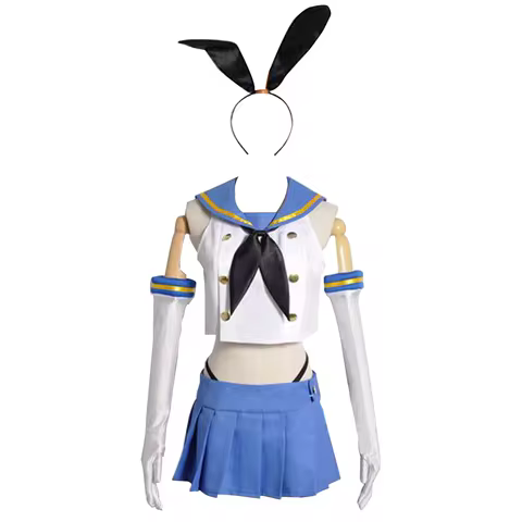Anime Kantai Collection Cosplay Shimakaze Costume Party JK Uniform Full Set Female Sailor Suit