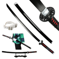 {tygkjgk} 41 inch Anime Cosplay Samurai Katana Sword With Belt And Holder Tanjiro Halloween Cosplay