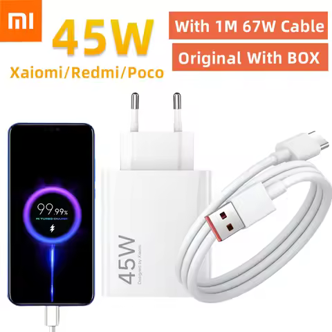 Original XIAOMI 45W Turbo Charge Charger Type A Power Adapter Poco X7 M7 Pro Plus X5 X3 F3 M2 Pad 5 