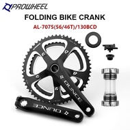 PROWHEEL130BCD road folding bicycle crankset 8/9/10/11/12S 170/172.5mm crank 46T 56T sprocket with BB bottom axle bicycle crank