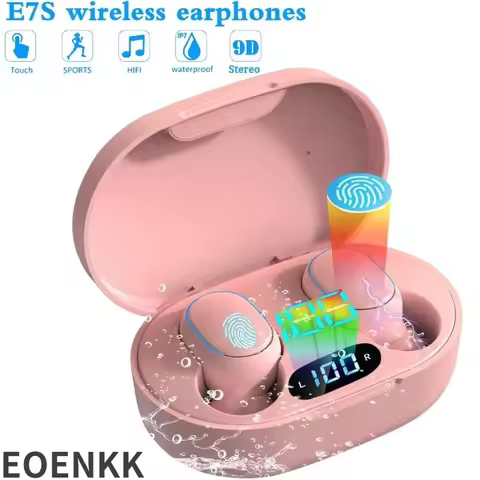 E7S TWS Wireless Headphones 5.0 Bluetooth Earphones HIFI Lossless Sound Headsets Sport waterproof Ea