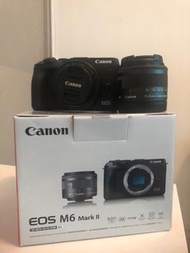 Canon EOS M6 Mark II(黑) + EFM22mm + EFM12-45mm (有盒)