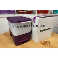 Tupperware Rice Smart Dispenser , Bekas Beras, Tong Beras 5kg