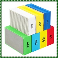 (CEUO) 7 Pcs Diamond Hand Polishing Pads 60/100/200/400/800/1500/3000 Grit Diamond Sanding Pads Wet