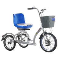 18 inch elderly tricycle pedal 3 wheel bicycle carbon steel adult pedicab