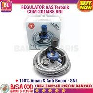 REGULATOR GAS Terbaik COM-201MSS SNI - Paket Regulator Kompor Gas plus Selang SNI - Regulator Gas LP