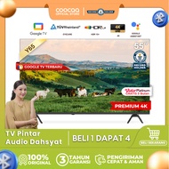 NEW COOCAA TV 55 inch Y65 - GOOGLE TV-4K UHD-Dolby Audio - Eye Care - HDR10 - Find Remote - (COOCAA 