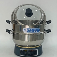 加厚不锈钢电热锅家用电火锅电蒸锅多功能电蒸锅一体锅电炒锅