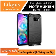 Ốp lưng chống sốc vân kim loại cho LG V50s / LG G8X hiệu Likgus (chống va đập chống vân tay) - phân 