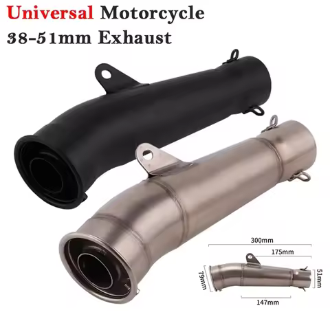Motorcycle Exhaust 51MM Muffler YZF R6 R15 R3 MT07 zx6r z900 mt09 fz09 ninja400 z400 cbr500r cbr250r