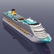 YosunRui] Cruise Ship Paper Model Cruise Ship 3D Paper Model DIY Puzzle Manual Papercrafts NEW