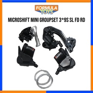 MINI GROUPSET SUITABLE FOR FOLDING BIKES/MTB/GRAVEL/HYBIRD MICROSHIFT MINI GROUPSET 3*9S SL FD RD