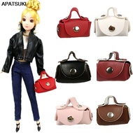 White Plaid Leather Bag Dolls Accessories For 11.5" Doll Blyth 1/6 BJD Doll Purse Shopping Handbag F