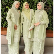 KURUNG MODERN SULAM KURUNG LABUH TEAL BLUE SAGE GREEN KURUNG NATALIE