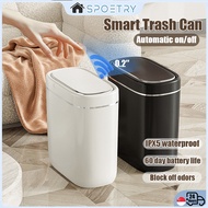 【SG-SPOETRY】 Rubbish Bin Automatic Dustbin Trash Bin Intelligent Garbage Bin for Home Office Living 