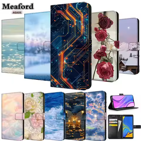 Flip Leather Case For Realme C31 C71 C55 C35 C30 Cover Magnetic Wallet Stand Book Phone Bag For Oppo