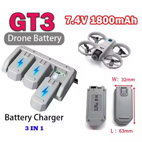 GT3 Drone Original Battery 3.7V 1800mAh with Charging Manager Battery for GT3max Drone