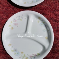 Corelle Pastel Bouquet Divided Plate/ Fish Plate