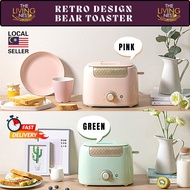 Toaster, Bread Toaster, Toaster Bread With Cover, Bear Toaster, 2 Slice Bread Toaster, Bear Pink Toa