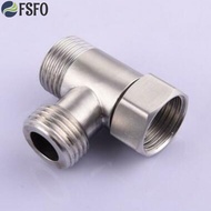 【FSFO】Toilet 304 Copper T Adapter G1/2" T-Valve For Bath Bidet Sprayer Shower
