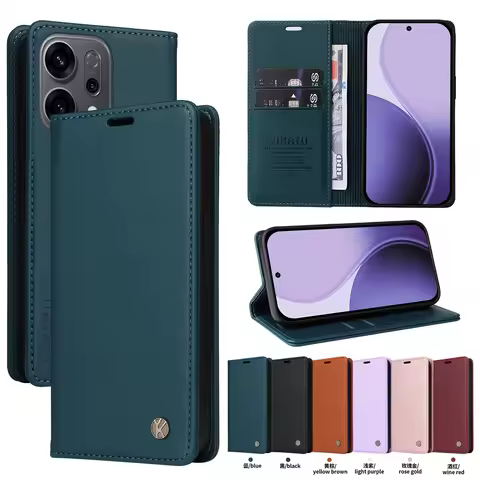 Magnetic Leather Wallet Flip Case for OPPO Reno 7 7Z 8 8T 10 11 11F 12 12F 13 13A 13F 13FS 14 14F 5Z