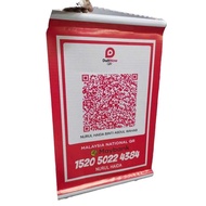 Bunting QR Code 1.5 Kaki X 1 Kaki dengan Paip Atas dan Bawah - RM 5 Sahaja