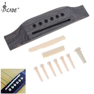 Slade 1 Set Rosewood Gitar Akustik Jambatan + Jambatan Pin/Pelana/Nut Saddle Gitar Bahagian untuk 40