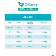 Pants Offspring Premium Ultra-Thin Diaper Pants Bundle of 4