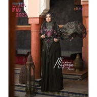 (Kkaftan) . GAMIS SYARI TERBARU / DRESS SET BASIC PRINTING " MAZNEYA SET " BY ERHA