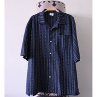 GULLSLIFE INDIGO DYE SASHIKO CUBAN SHIRTS
