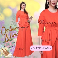 (นางแบบใส่ชุดขาย) LX สุดคุ้มใส่แยกชิ้นได้ v1 Complete Look with pleat SET ชุดคุณนาย เซ็ตเสื้อกาง