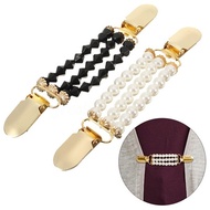 1Pc Duck Clips Flexible Beaded Pearl Shawl Blouse Shirt Sweater Cardigan Collar Clips