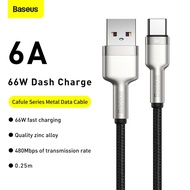 Baseus 6A USB to Type-C Cable 66W Fast Charging Cable for Huawei Mate 40 Pro P30 Pro Supports 480Mbps Data Transmission
