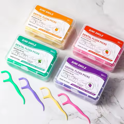 1 Box Portable Disposable Dental Floss Plastic Toothpick Fruity flavor Dental Floss Stick Dental Flo
