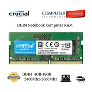 Crucial DDR4 4GB 8GB 16GB Notebook RAM SODIMM 2400Mhz 2666MHZ LAPTOP Memory