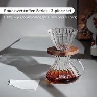 Bincoo Hand Brewing Coffee Pot Set Coffee Dripper Set Glass Filter Cup Drip (650ml)