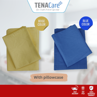 TENACARE Hospital Grade Bedsheet With Pillowcase Set / Set Cadar dan Sarung Bantal (White, Blue & Be