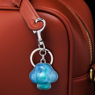 Creative Colorful Mushroom Keychain Bag Pendant Moon Planet Luminous Pendant Pendant Metal Keychain